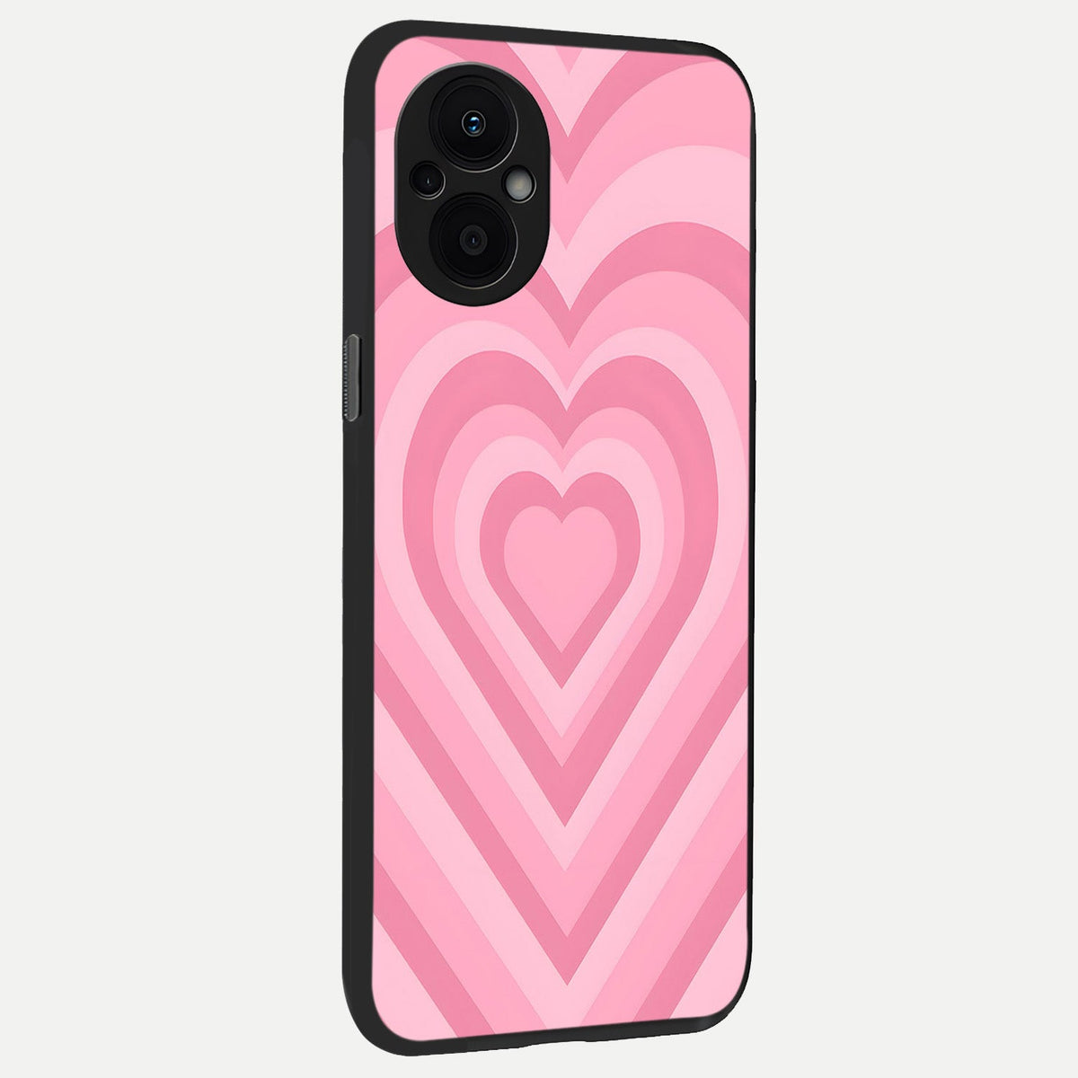 Blush Heart Waves back cover For Oppo F21 Pro 5G slim fit glass case with vibrant aesthetic design