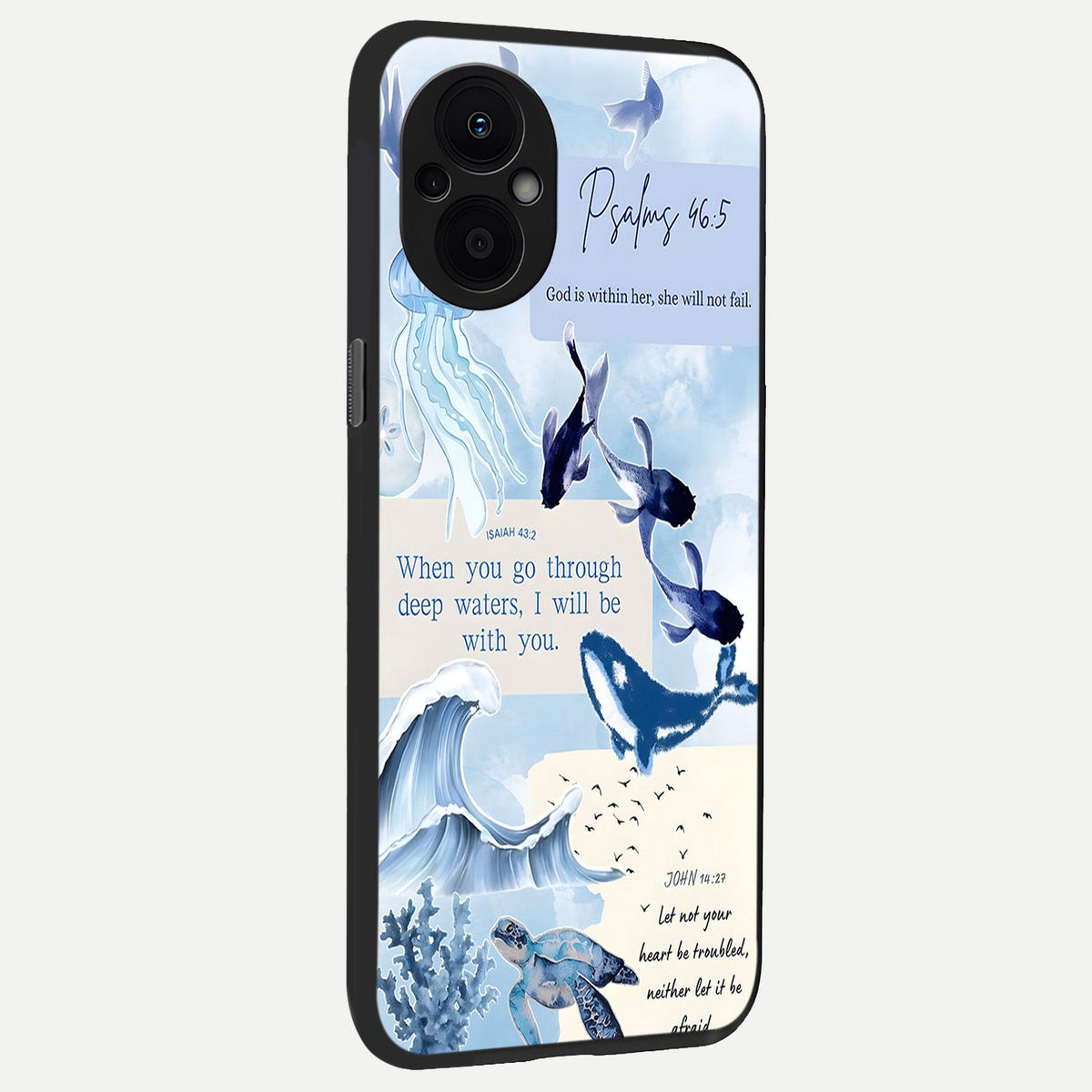 Faithful Ocean Promise back cover For Oppo F21 Pro 5G slim fit glass case with vibrant aesthetic design
