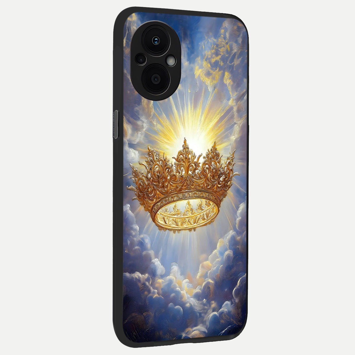 Heavenly Crown Light back cover For Oppo F21 Pro 5G slim fit glass case with vibrant aesthetic design