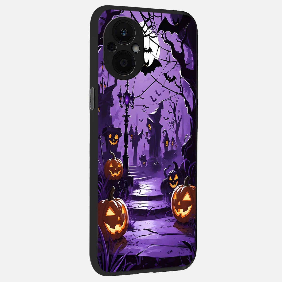 Pumpkin Patch Halloween back cover For Oppo F21 Pro 5G slim fit glass case with vibrant aesthetic design