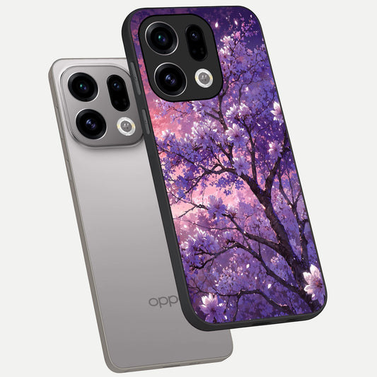 Blossom Tree phone case For Oppo Find X9 showing premium glass back cover with detailed artwork