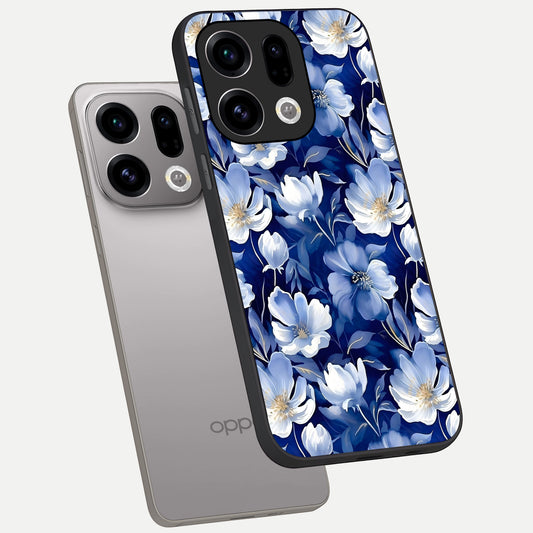 Cute Floral Patterns phone case For Oppo Find X9 showing premium glass back cover with detailed artwork