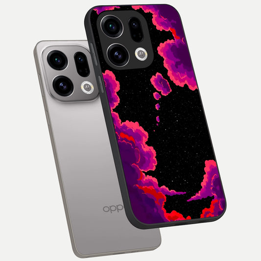Galaxy Dream Frame phone case For Oppo Find X9 showing premium glass back cover with detailed artwork