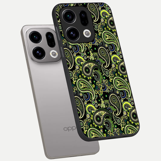 Green Lemon phone case For Oppo Find X9 showing premium glass back cover with detailed artwork