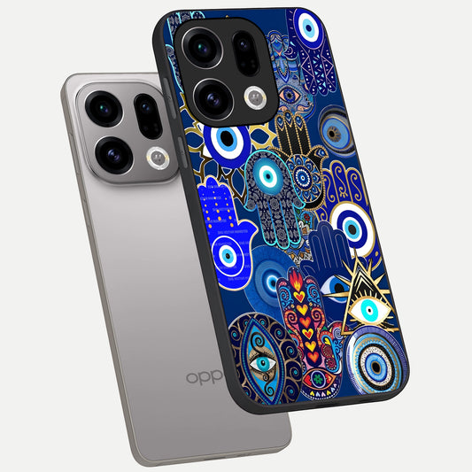 Mystic Palm Guard phone case For Oppo Find X9 showing premium glass back cover with detailed artwork
