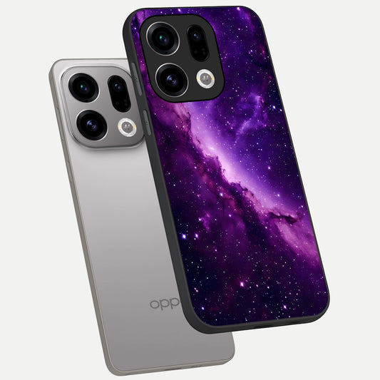 Purple Shade Sky phone case For Oppo Find X9 showing premium glass back cover with detailed artwork