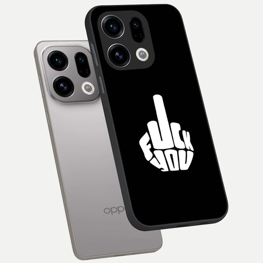 Rebel Mode On phone case For Oppo Find X9 showing premium glass back cover with detailed artwork