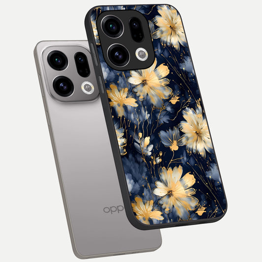 Royal Petal Dream phone case For Oppo Find X9 showing premium glass back cover with detailed artwork