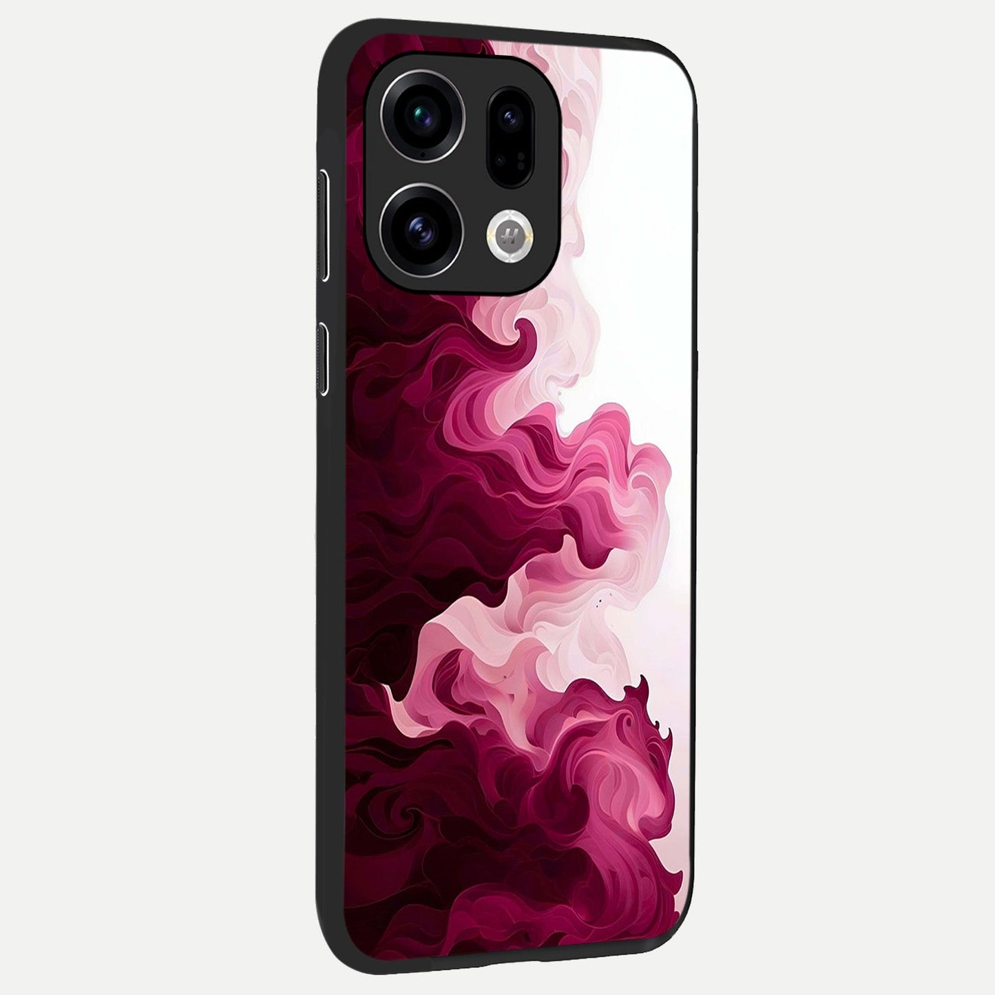 Crimson Wave Flow back cover For Oppo Find X9 slim fit glass case with vibrant aesthetic design