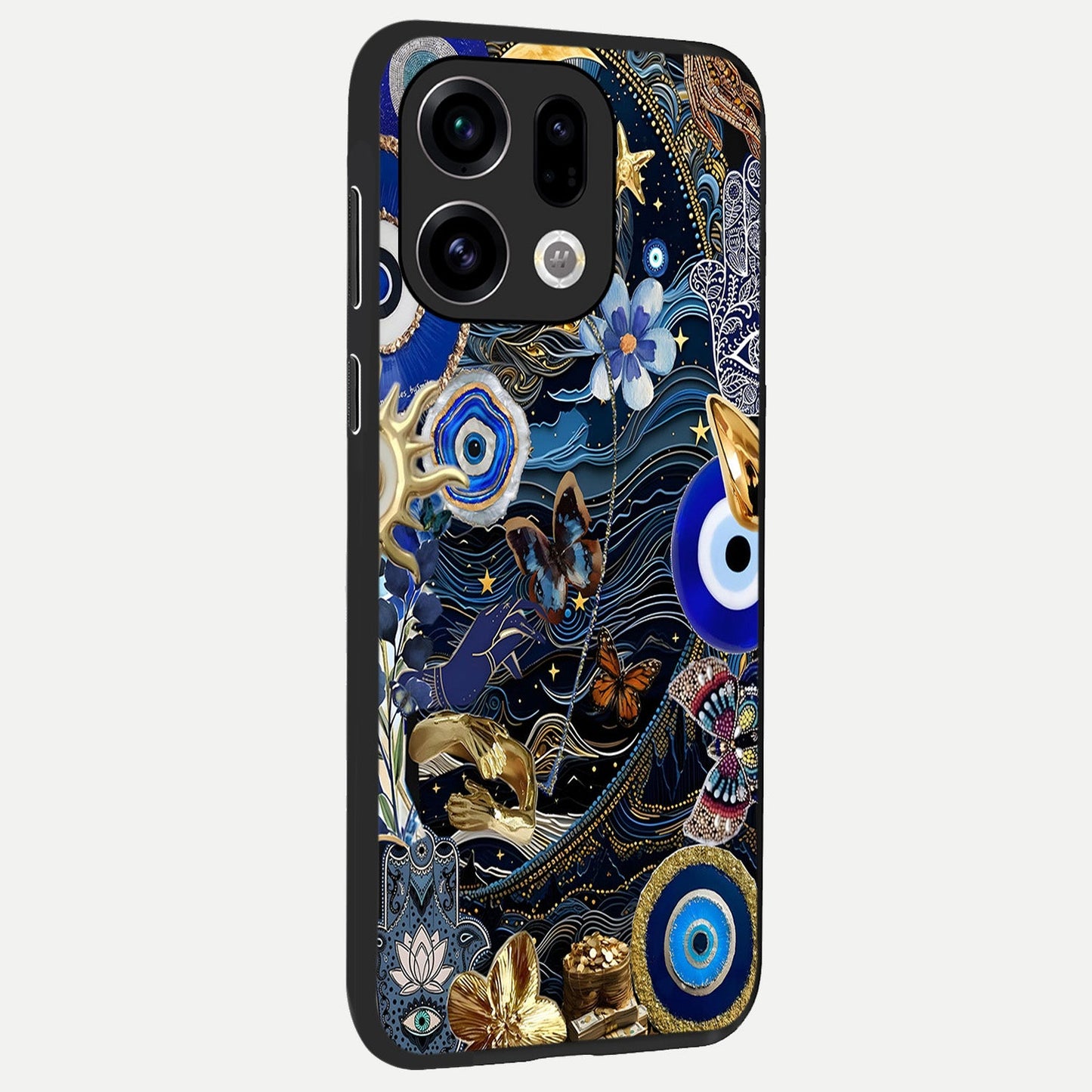 Golden Moon Magic back cover For Oppo Find X9 slim fit glass case with vibrant aesthetic design