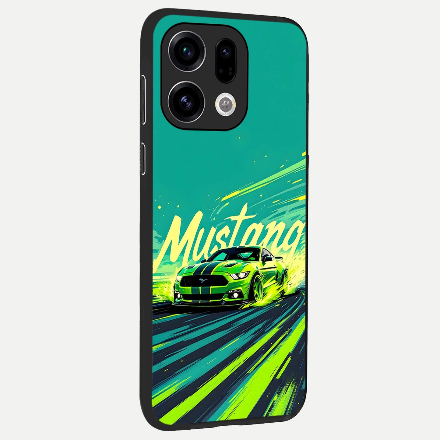 Mustang Bang back cover For Oppo Find X9 slim fit glass case with vibrant aesthetic design