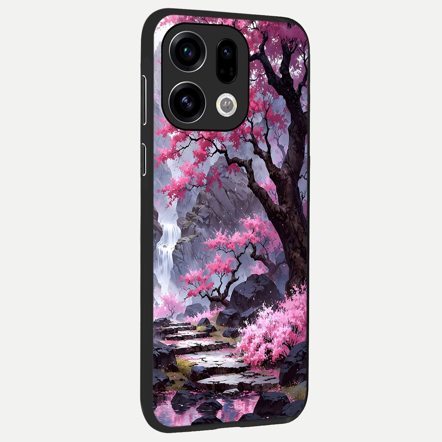 Pink Sunflower Glow back cover For Oppo Find X9 slim fit glass case with vibrant aesthetic design