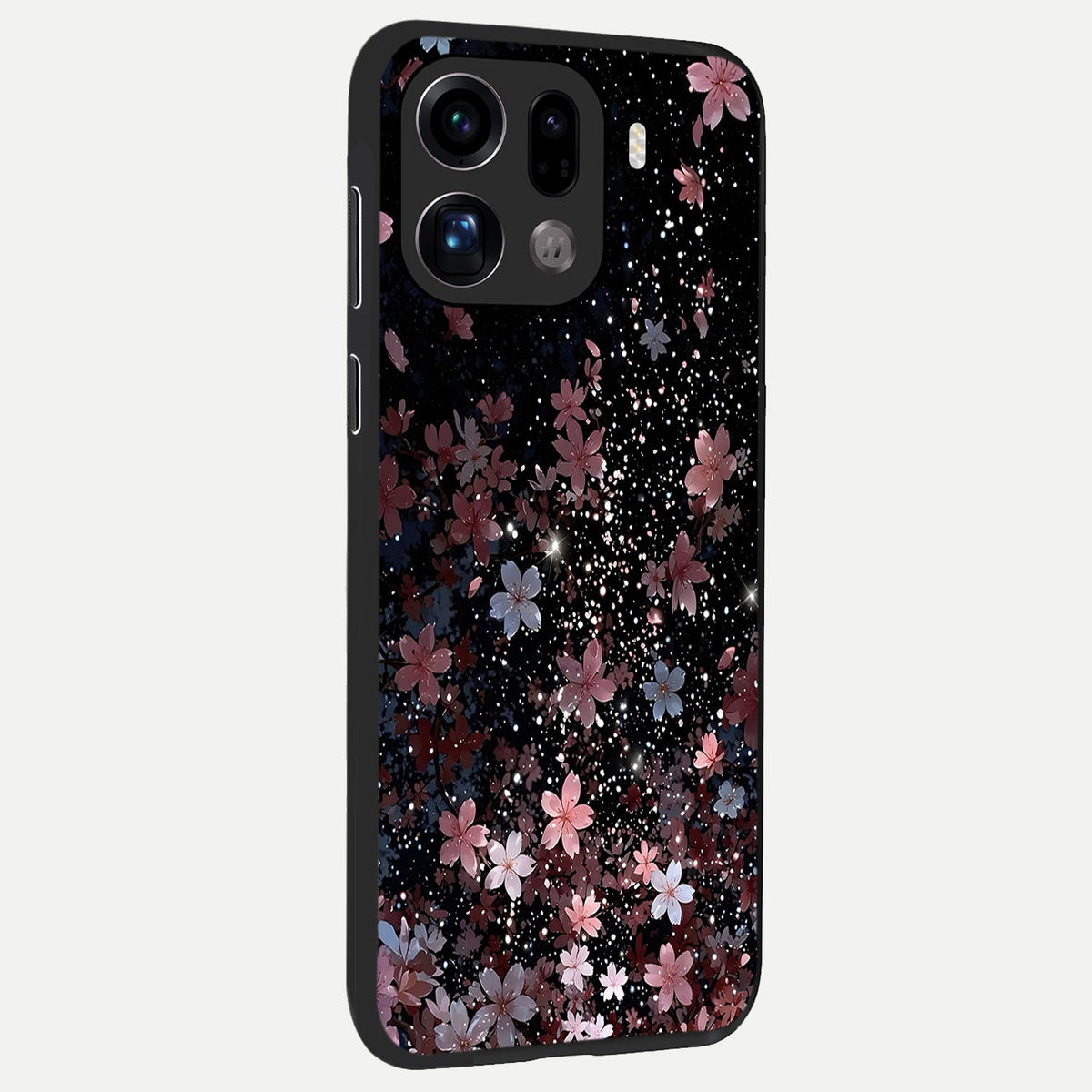 Starlit Flower Dreams back cover For Oppo Find X9 Pro slim fit glass case with vibrant aesthetic design