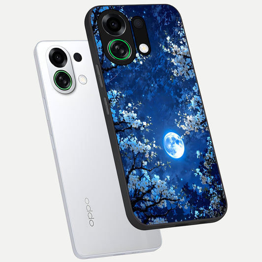 Blossom Moonlight Sky phone case For Oppo K13 Turbo showing premium glass back cover with detailed artwork