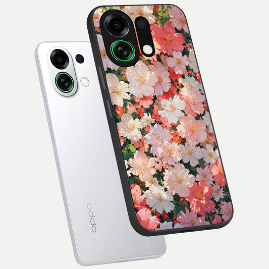 Blush Bloom Field phone case For Oppo K13 Turbo showing premium glass back cover with detailed artwork