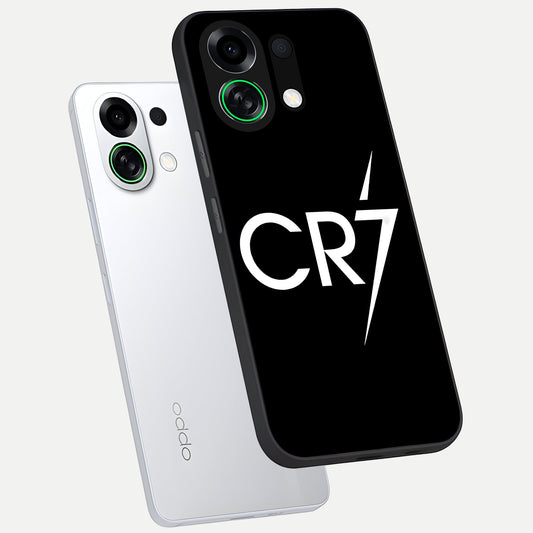 CR7 Elite Strike phone case For Oppo K13 Turbo showing premium glass back cover with detailed artwork