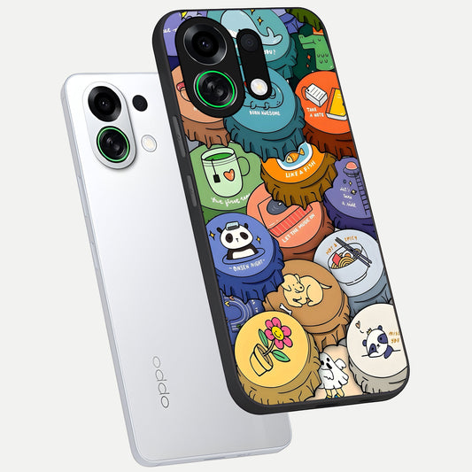 Coins Patterns phone case For Oppo K13 Turbo showing premium glass back cover with detailed artwork