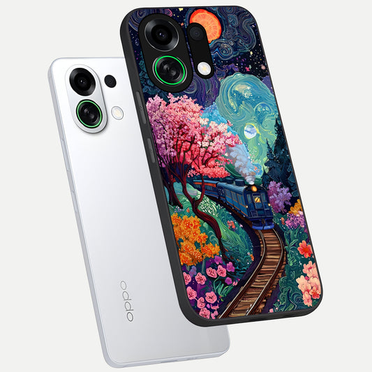 Digital Art phone case For Oppo K13 Turbo showing premium glass back cover with detailed artwork