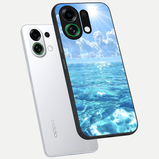 Endless Ocean Horizon phone case For Oppo K13 Turbo showing premium glass back cover with detailed artwork