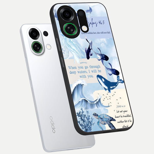 Faithful Ocean Promise phone case For Oppo K13 Turbo showing premium glass back cover with detailed artwork