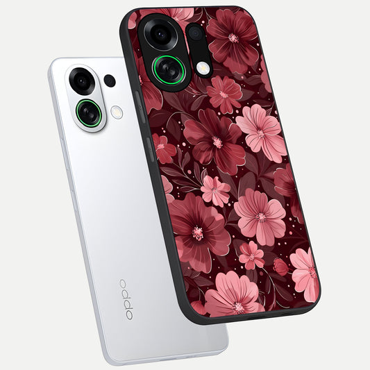 Flower Blush Bloom phone case For Oppo K13 Turbo showing premium glass back cover with detailed artwork