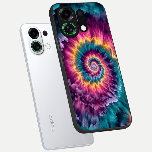 Galactic Spiral Burst phone case For Oppo K13 Turbo showing premium glass back cover with detailed artwork