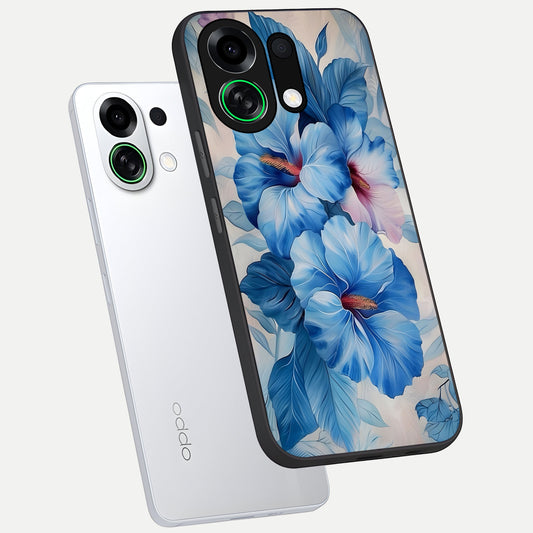 Ocean Hibiscus Grace phone case For Oppo K13 Turbo showing premium glass back cover with detailed artwork