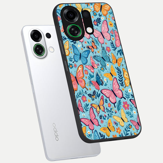 Spring Wing Garden phone case For Oppo K13 Turbo showing premium glass back cover with detailed artwork