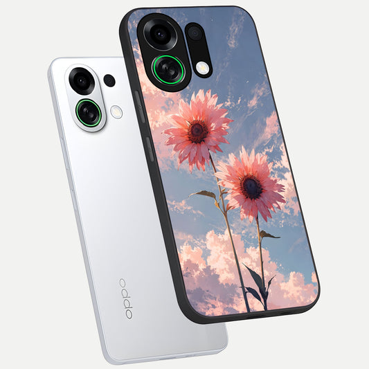 Sun Moon Balance phone case For Oppo K13 Turbo showing premium glass back cover with detailed artwork
