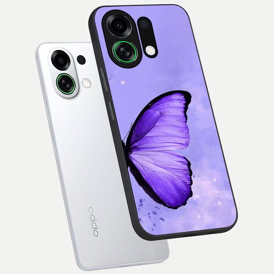 Violet Dream Wing phone case For Oppo K13 Turbo showing premium glass back cover with detailed artwork