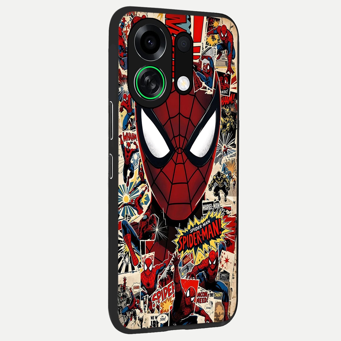 Aesthetic Wonder Spider back cover For Oppo K13 Turbo slim fit glass case with vibrant aesthetic design