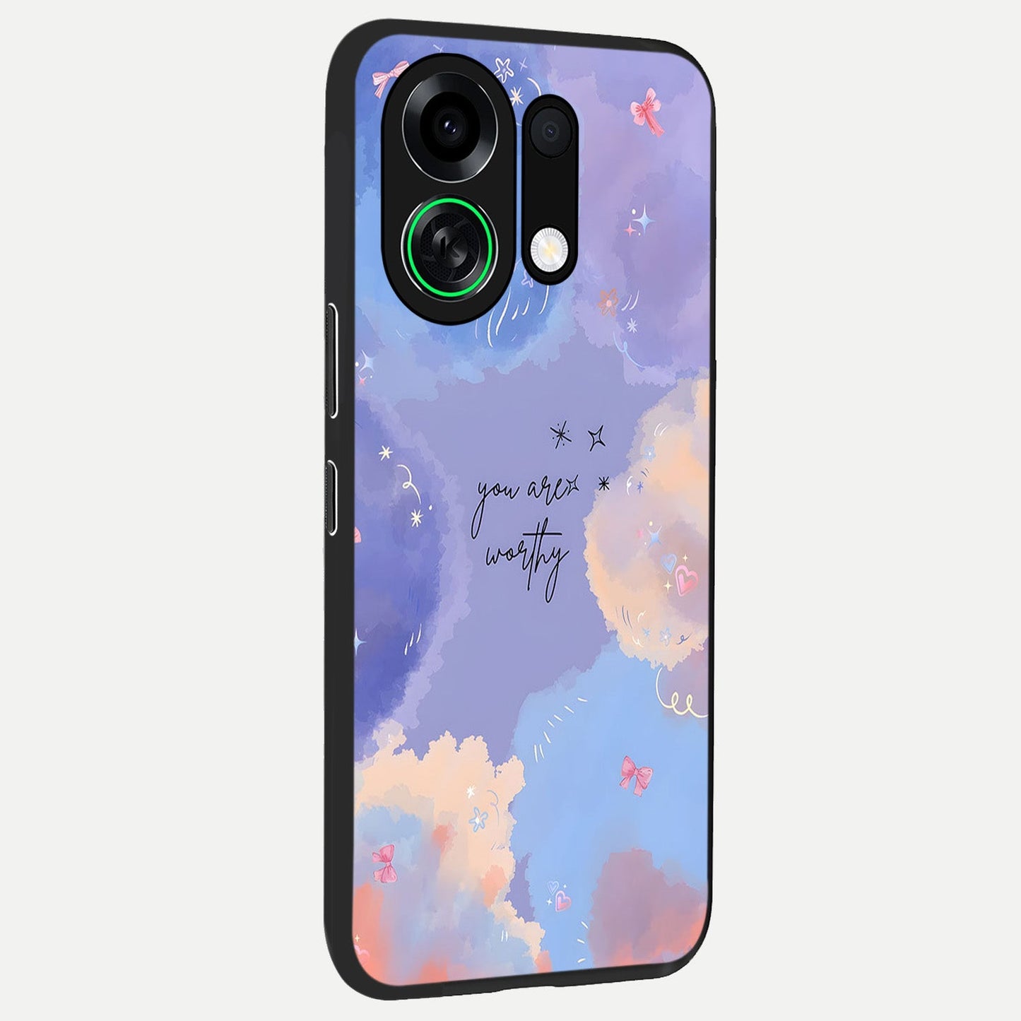 Celestial Cloud Magic back cover For Oppo K13 Turbo slim fit glass case with vibrant aesthetic design
