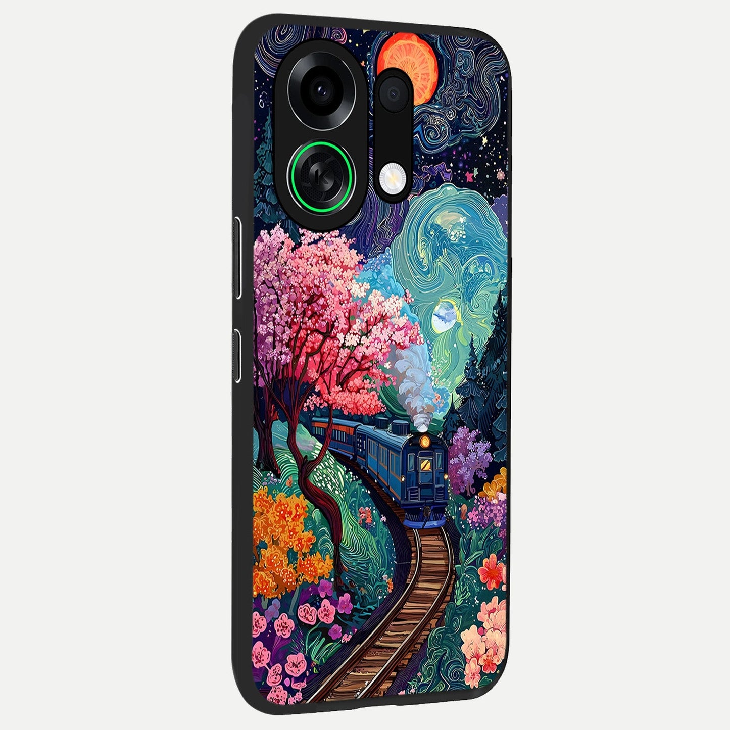 Digital Art back cover For Oppo K13 Turbo slim fit glass case with vibrant aesthetic design