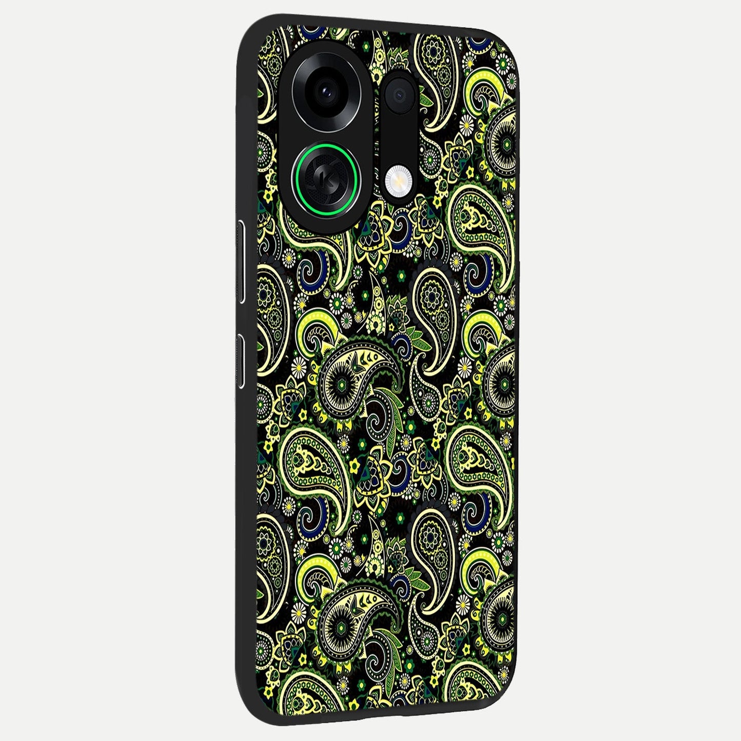 Green Lemon back cover For Oppo K13 Turbo slim fit glass case with vibrant aesthetic design