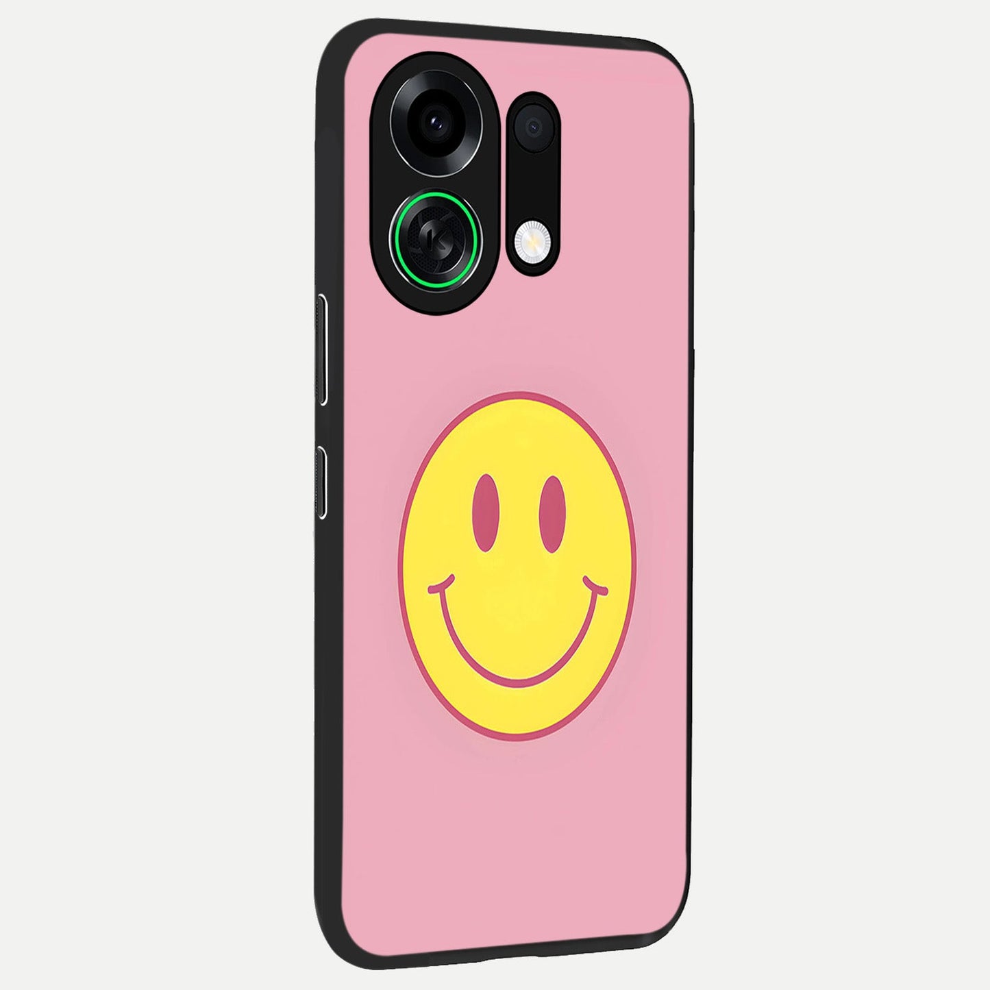 Happy Pink Mood back cover For Oppo K13 Turbo slim fit glass case with vibrant aesthetic design