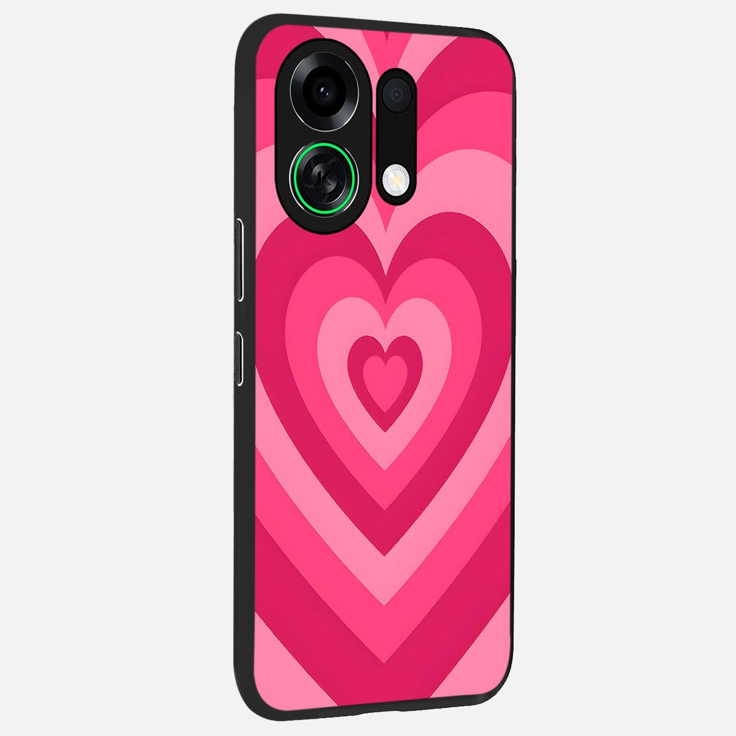 Layered Love Hearts back cover For Oppo K13 Turbo slim fit glass case with vibrant aesthetic design