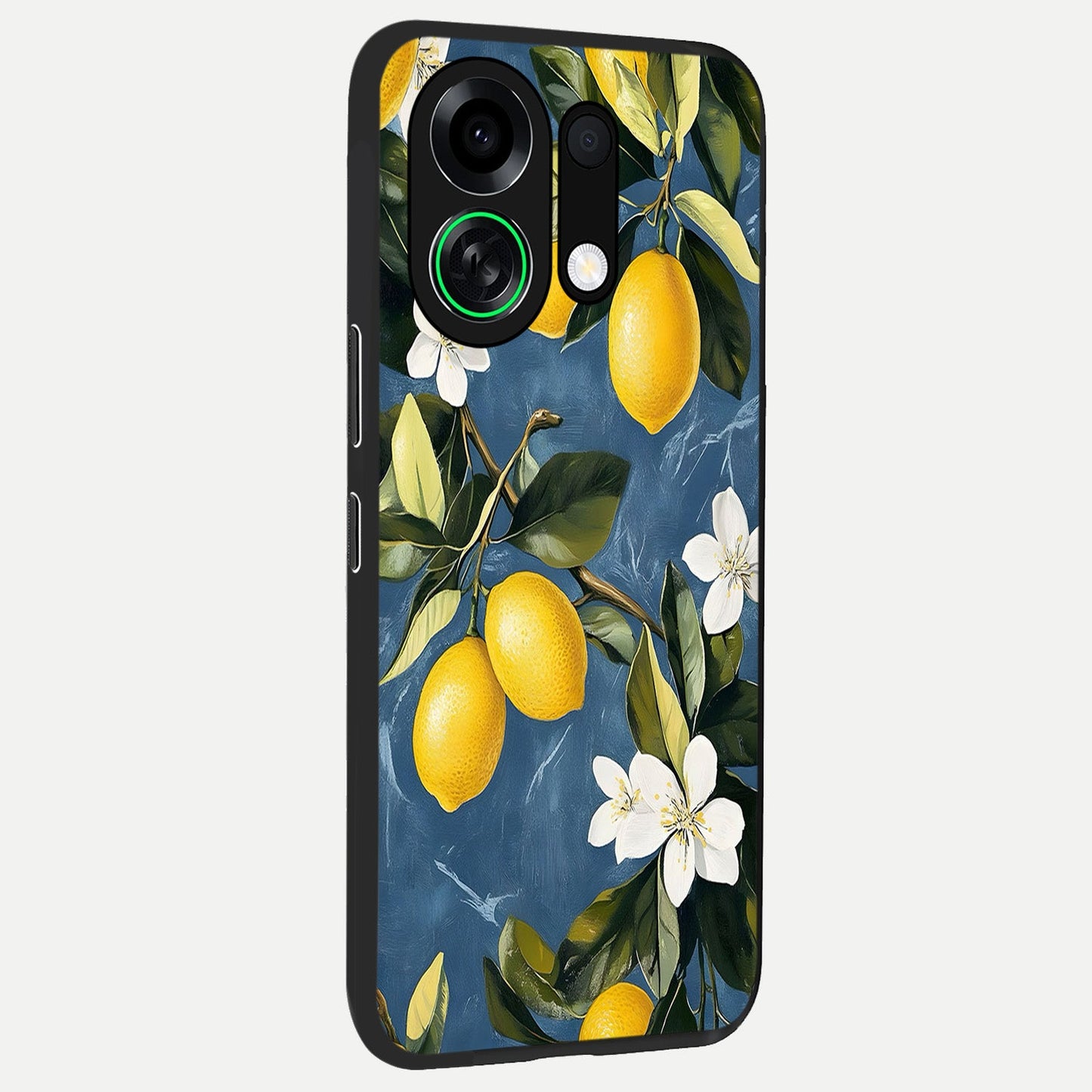 Lemon Dream Garden back cover For Oppo K13 Turbo slim fit glass case with vibrant aesthetic design