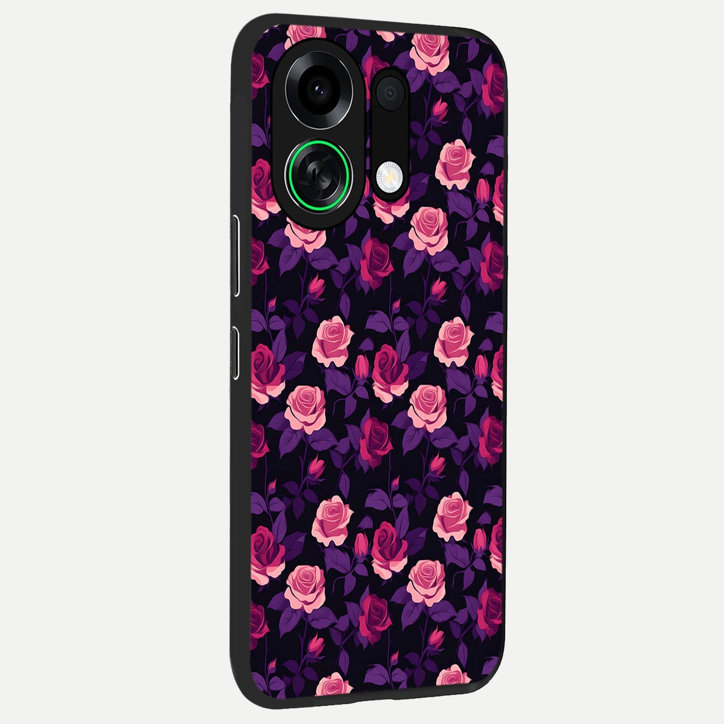 Rose Garden Twilight back cover For Oppo K13 Turbo slim fit glass case with vibrant aesthetic design
