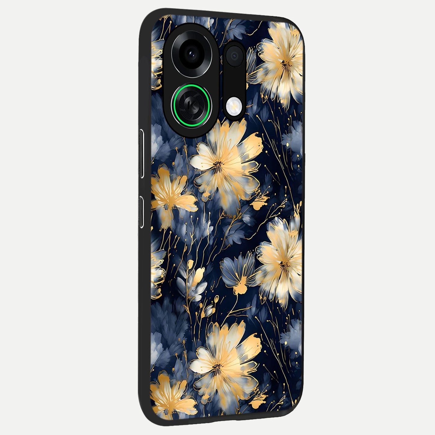 Royal Petal Dream back cover For Oppo K13 Turbo slim fit glass case with vibrant aesthetic design
