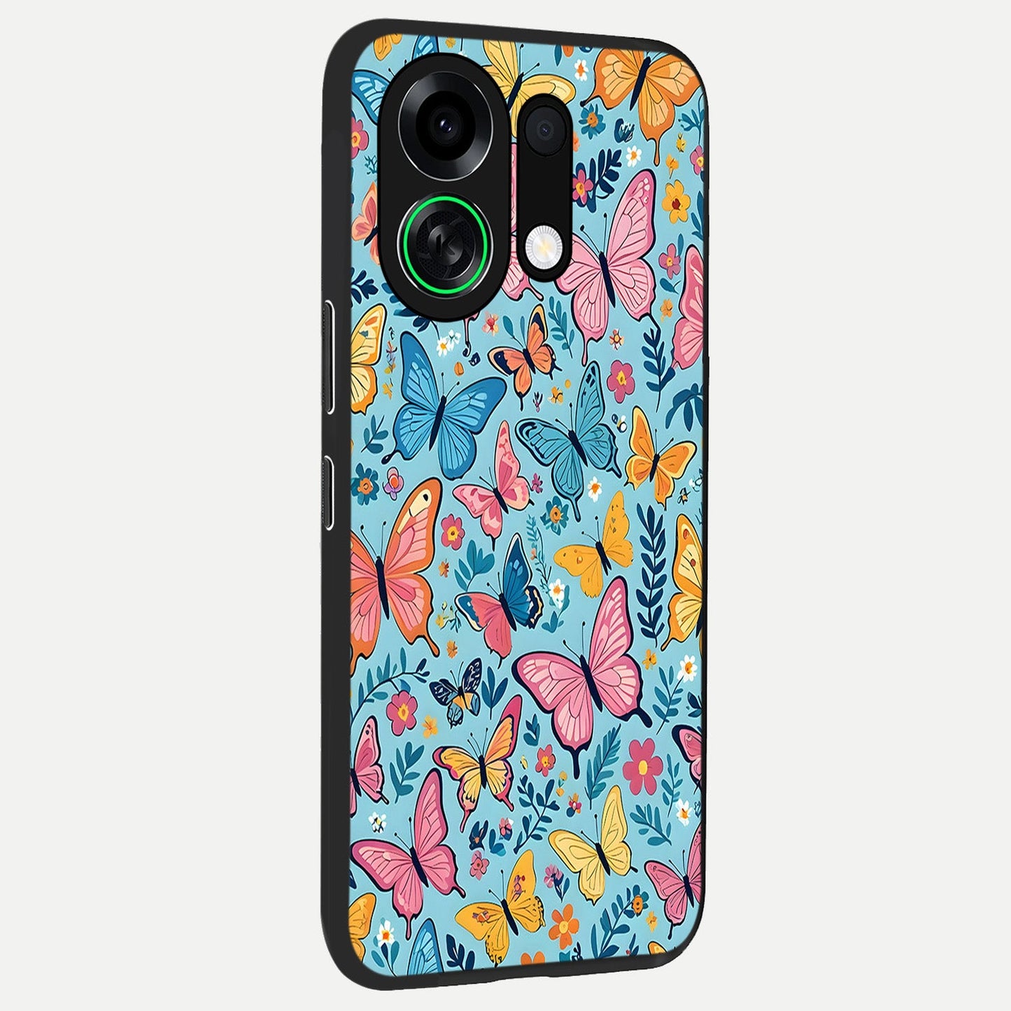 Spring Wing Garden back cover For Oppo K13 Turbo slim fit glass case with vibrant aesthetic design