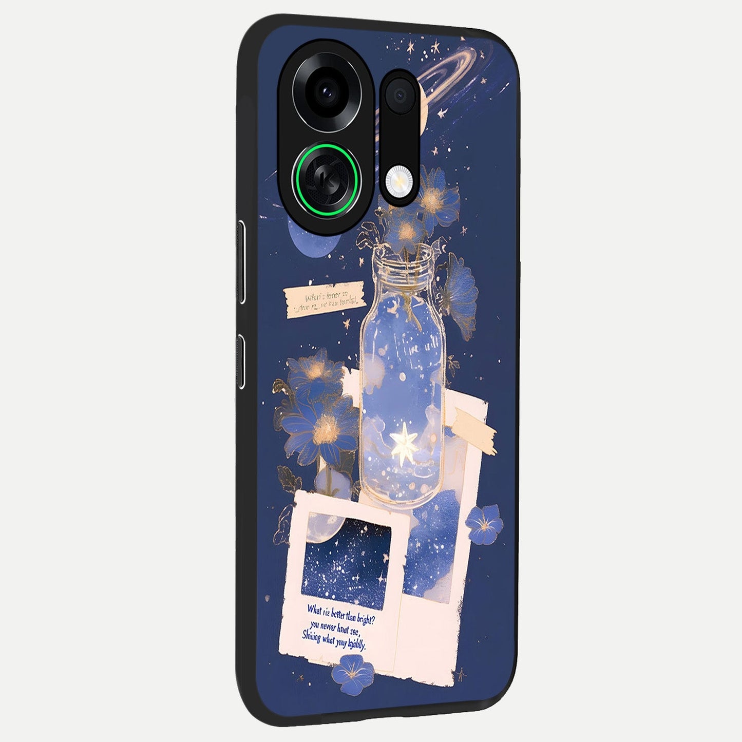 Starlit Cosmic Jar back cover For Oppo K13 Turbo slim fit glass case with vibrant aesthetic design