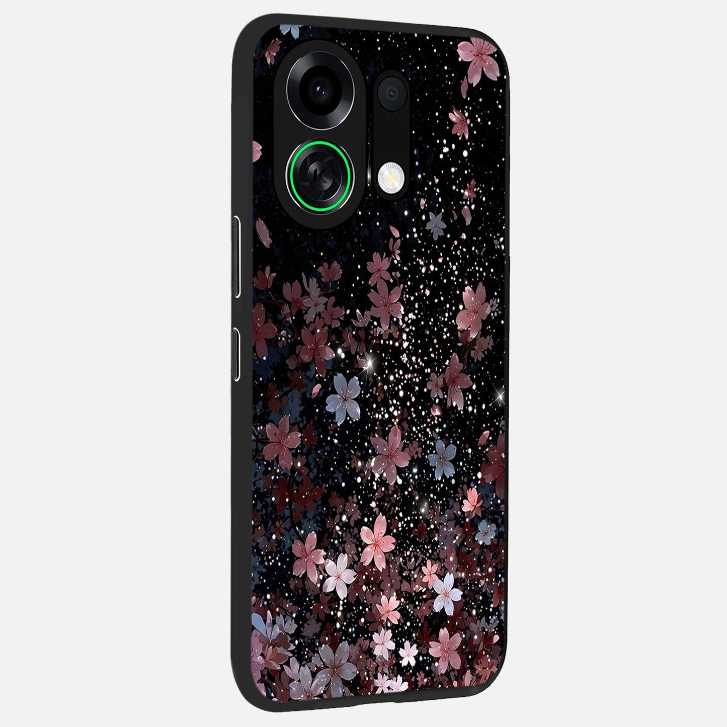 Starlit Flower Dreams back cover For Oppo K13 Turbo slim fit glass case with vibrant aesthetic design