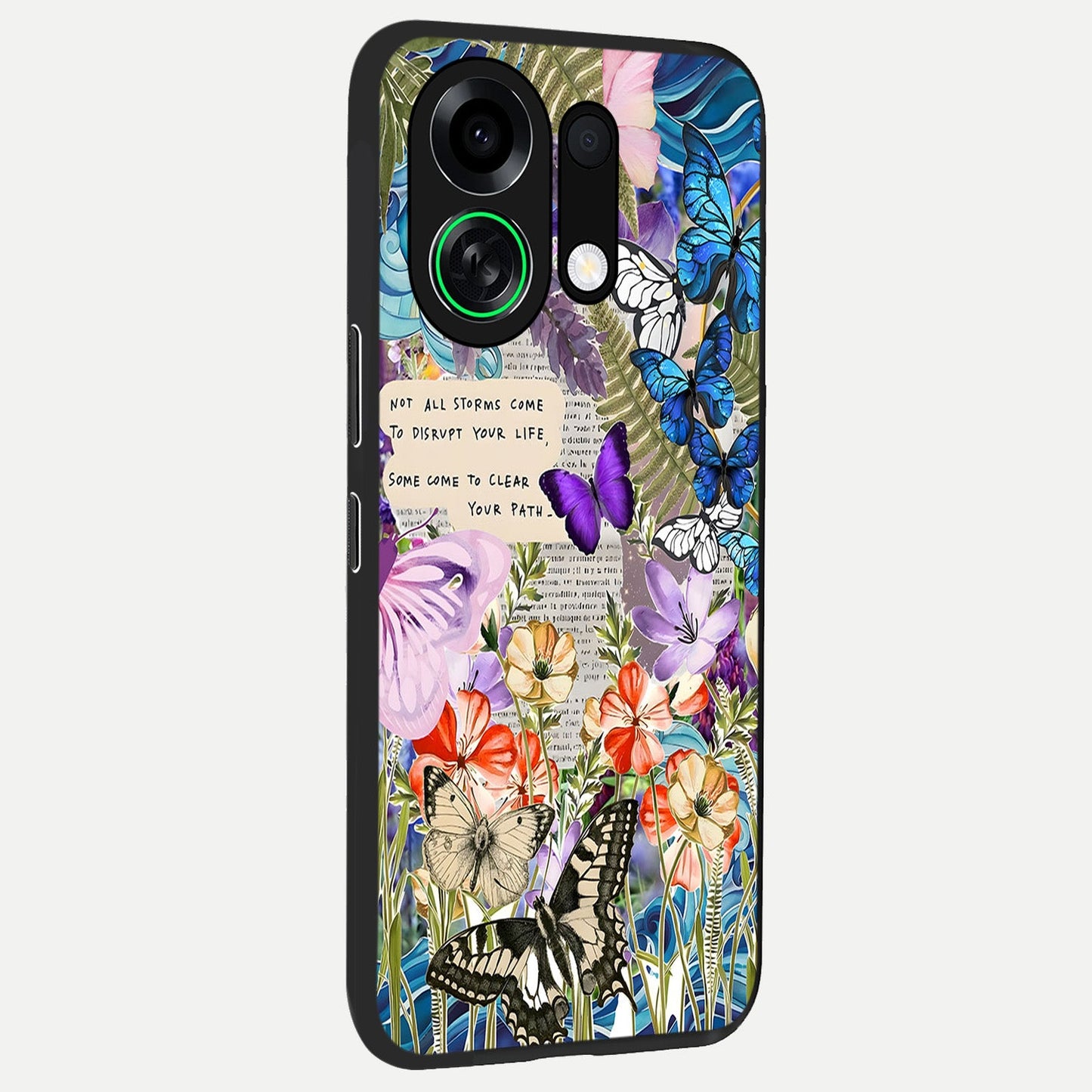 Storm Path Bloom back cover For Oppo K13 Turbo slim fit glass case with vibrant aesthetic design