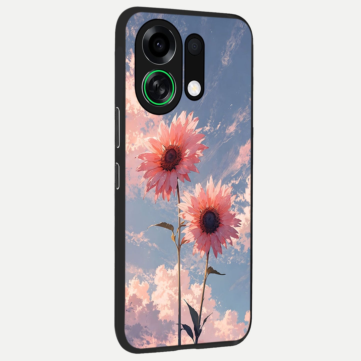 Sun Moon Balance back cover For Oppo K13 Turbo slim fit glass case with vibrant aesthetic design