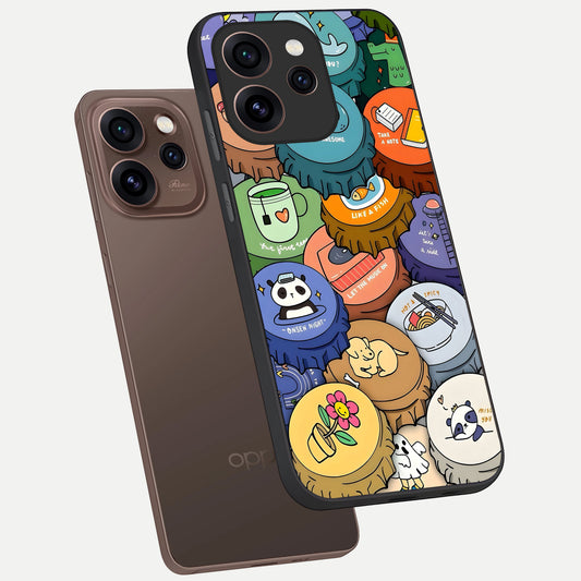 Coins Patterns phone case For Oppo Reno 15 Pro showing premium glass back cover with detailed artwork