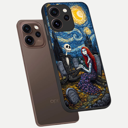 Eternal Night Love phone case For Oppo Reno 15 Pro showing premium glass back cover with detailed artwork