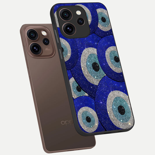 Galaxy Eye Flow phone case For Oppo Reno 15 Pro showing premium glass back cover with detailed artwork