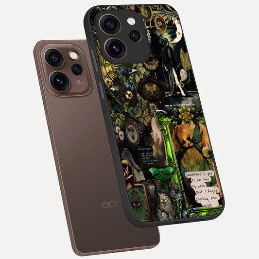 Mystic Woods Secret phone case For Oppo Reno 15 Pro showing premium glass back cover with detailed artwork