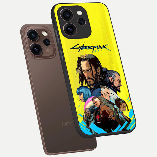 Neon Rebel Genesis phone case For Oppo Reno 15 Pro showing premium glass back cover with detailed artwork