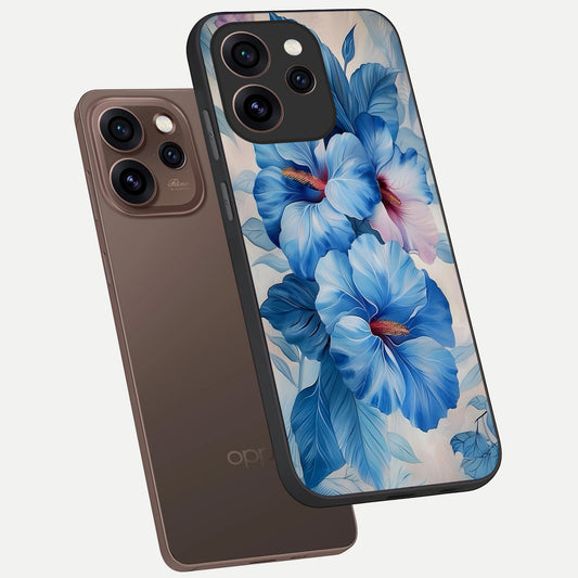 Ocean Hibiscus Grace phone case For Oppo Reno 15 Pro showing premium glass back cover with detailed artwork